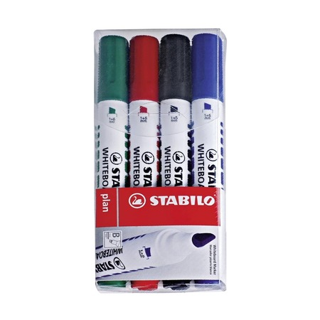 Набор маркеров для досок Stabilo, 4 шт.