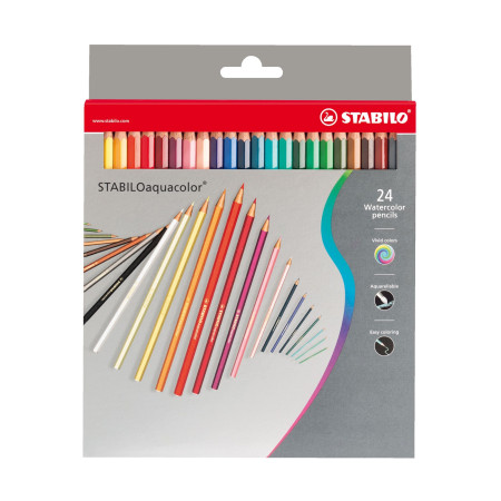 Набор цветных карандашей Stabilo Aquacolor, 24 шт.